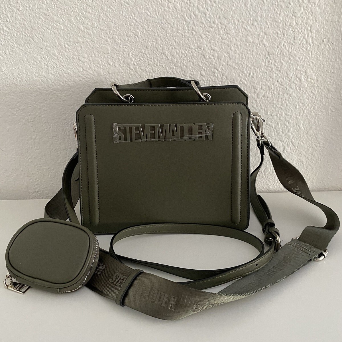 追跡あり!】Steve Madden BEVELYNN ポーチ付きハンドバッグ