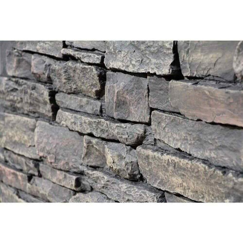 Ledge Stone 48in x 24.25in Polyurethane Interlocking Siding Panel in Volcanic A - Picture 4 of 6