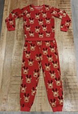 Next Christmas Rudolph Fleece Pyjamas Age 10 Excellent Condition Barely Worn