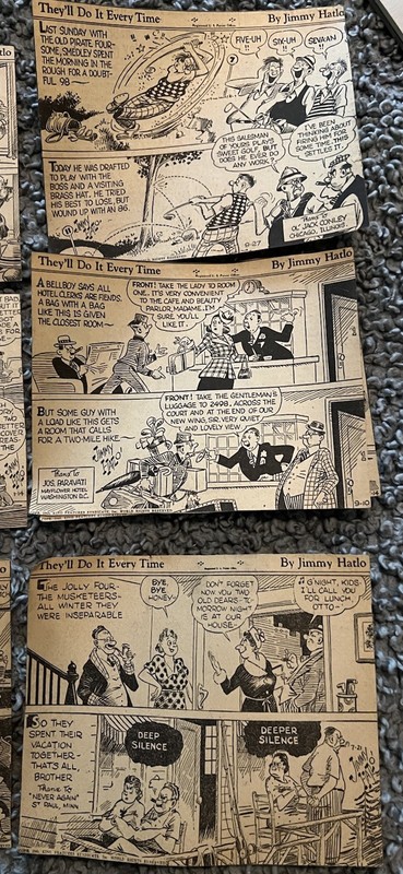 They'll Do It Every Time Jimmy Hatlo 1946 Clipped Strips Lot King Features B&W