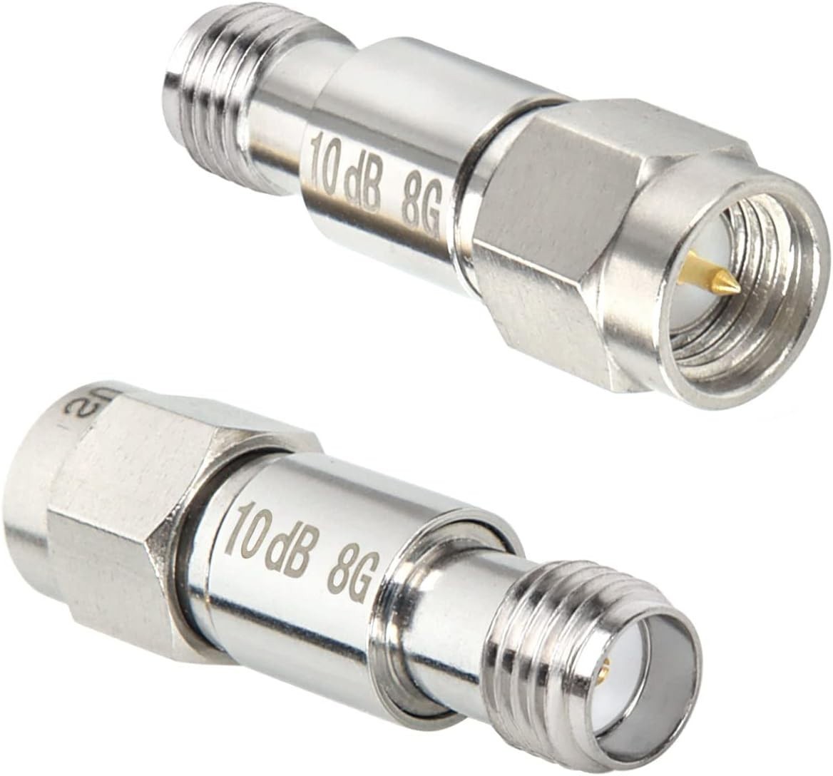 SMA Male Female RF Attenuator DC-8GHz 1-50dB 50 Ohm Coax for Ham Radio VNA Test!