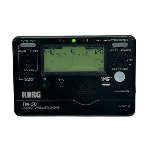 Korg TM-50 Combo Tuner Metronome Tempo Range - Black - Fast Free Shipping - Picture 9 of 9