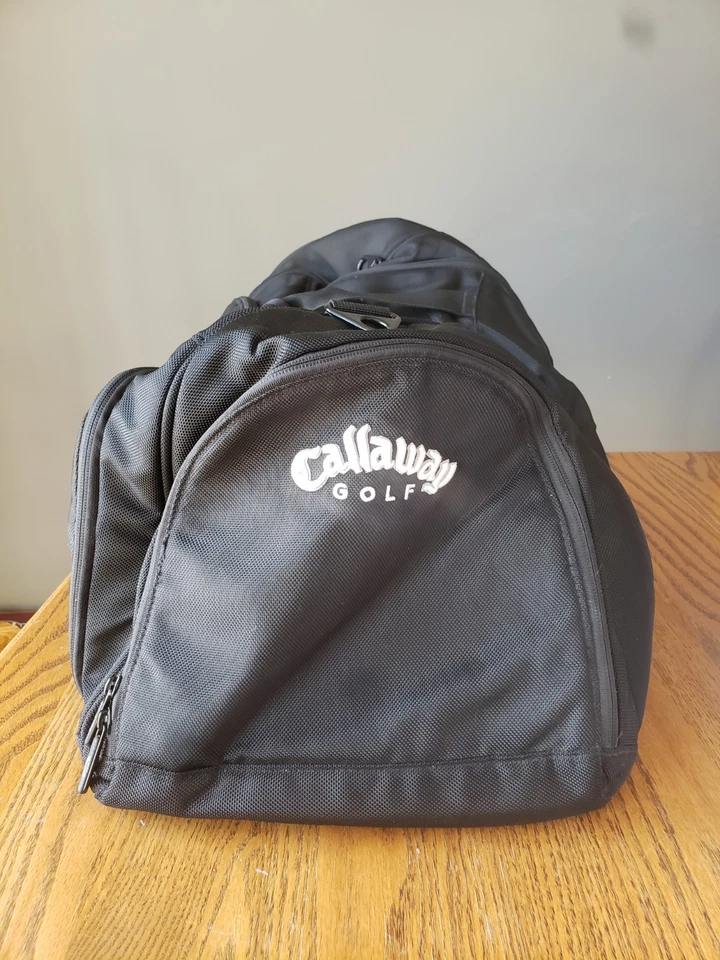 Bolso de Lona Callaway Golf Nylon Logo Bordado Negro Modelo Raro Con Correa Foto 2 de 3