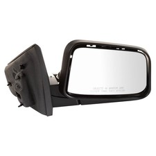 TRQ Passenger Side Power Mirror Smooth Black Paint to Match Compatible with 2...