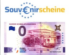 0 Euro Schein XEYN 2026-4 HARZER SCHMALSPURBAHNEN (gold)
