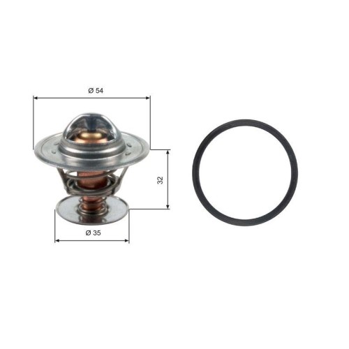 Thermostat KüHlmittel Gates TH13684G1 FüR Audi Jaguar Porsche Seat VW-image