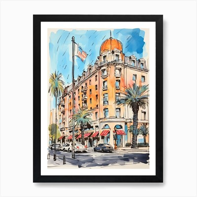 The Beverly Wilshire Beverly Hills Gerahmtes Wandbild Poster Leinwanddruck Bild