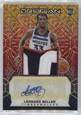 2023 Panini Obsidian Electric Etch Molten Mojo 8/10 Leonard Miller #210 Auto 5i3
