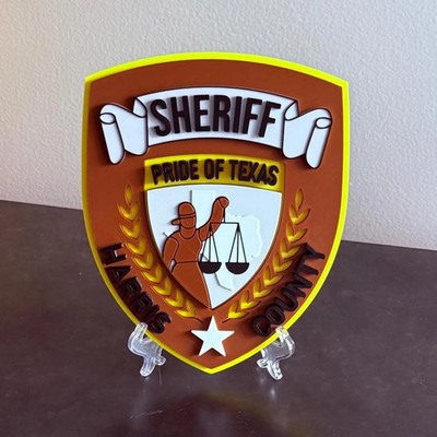 Harris County Sheriff Texas 3D Embossed Plaque: First Responder Wall Decor