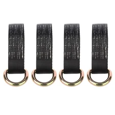 4 pcs 8' Lasso Straps Tire Wheel Tie Down Tow Truck Dolly Strap Black