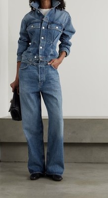 AGOLDE EMMI BELTED HIGH RISE WIDE LEG JEANS NWT SZ 32