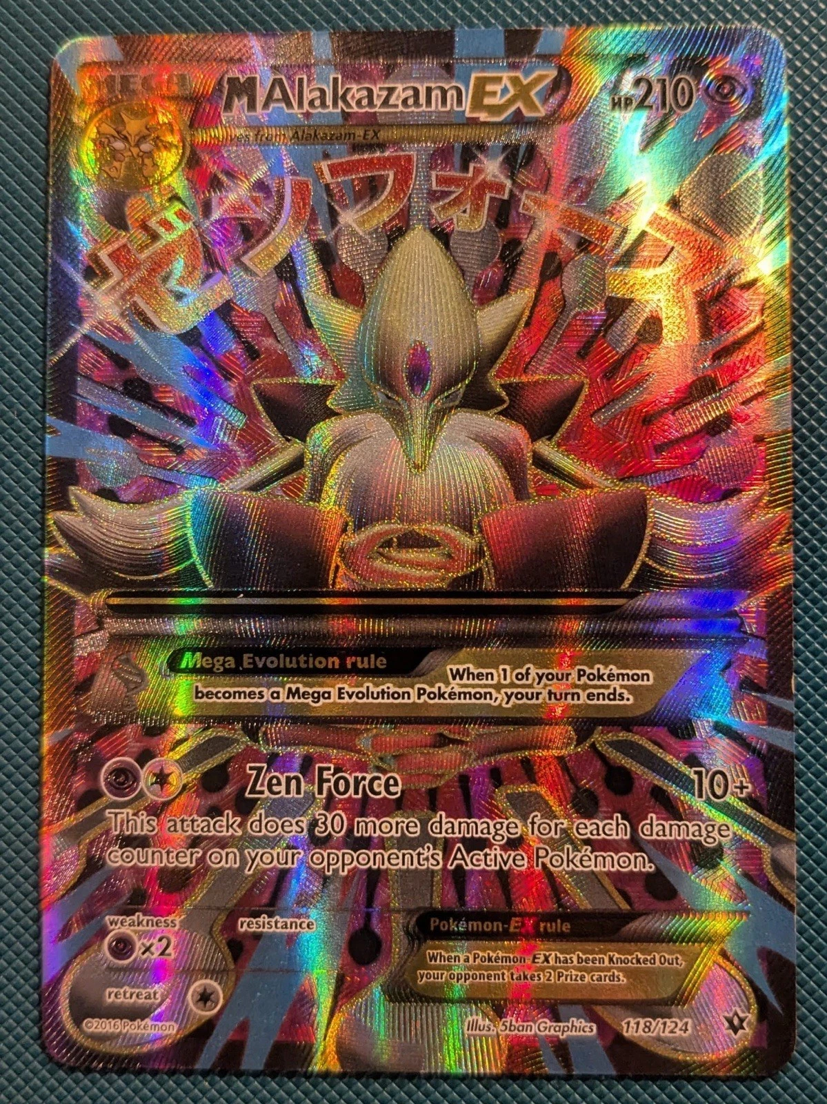 Deal for Mega M Alakazam EX 118/124 Fates Collide Full Art Ultra Rare Holo Pokemon Card