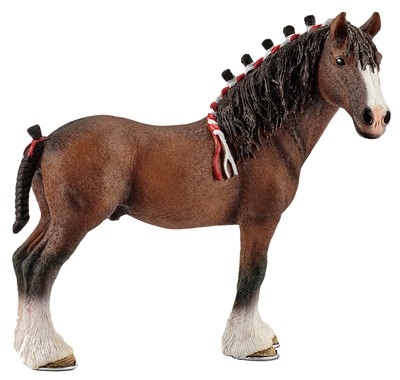 5 Stück - Clydesdale Wallach Spielzeug Tierfigur, ab 3 Jahren - 13808