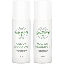 Real Purity, (2 Pack) Roll-On Deodorant