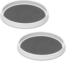 2 Set, 10 Inch Non-Skid Lazy Susan Organizers - Turntable Rack for Cabinet, Pant