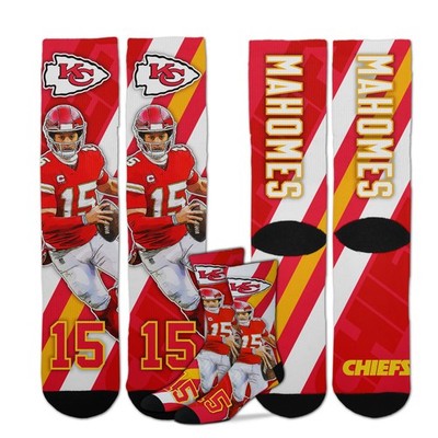 NFL Kansas City Chiefs Socken Patrick Mahomes Player Stripe Crew Socks Strümpfe