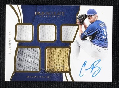 2019 Panini Immaculate Fives 64/99 Corbin Burnes #F-CB Rookie Auto RC 2s2