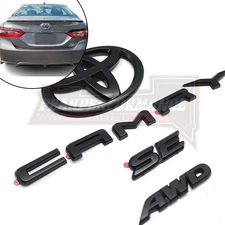 Matte Black Overlay Emblem Badge Kit for 2018-2024 Camry SE AWD PT948-03190-02