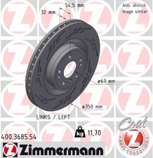 ZIMMERMANN Bremsscheibe Geschlitzt MERCEDES-BENZ GLE&M-KLASSE (W166) Ø350 Vo.Li. ZIMMERMANN Bremsscheibe Geschlitzt MERCEDES-BENZ GLE&M-KLASSE (W166) Ø350 Vo.Li.