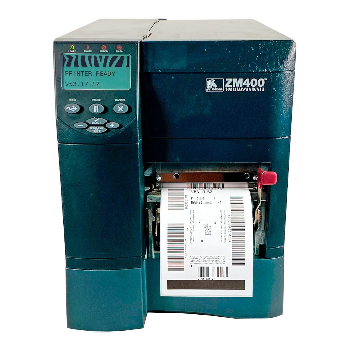 Zebra ZM400 Thermal Transfer Label Barcode Printer Peel LAN USB