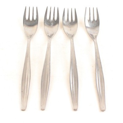 Lot of 4 WMF Atlanta-Motion Solid Stainless Steel Salad Forks 7''