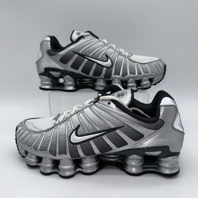Nike Men's Size 13 Shox TL Print (IH4466 095) Silver/White Running Sneaker