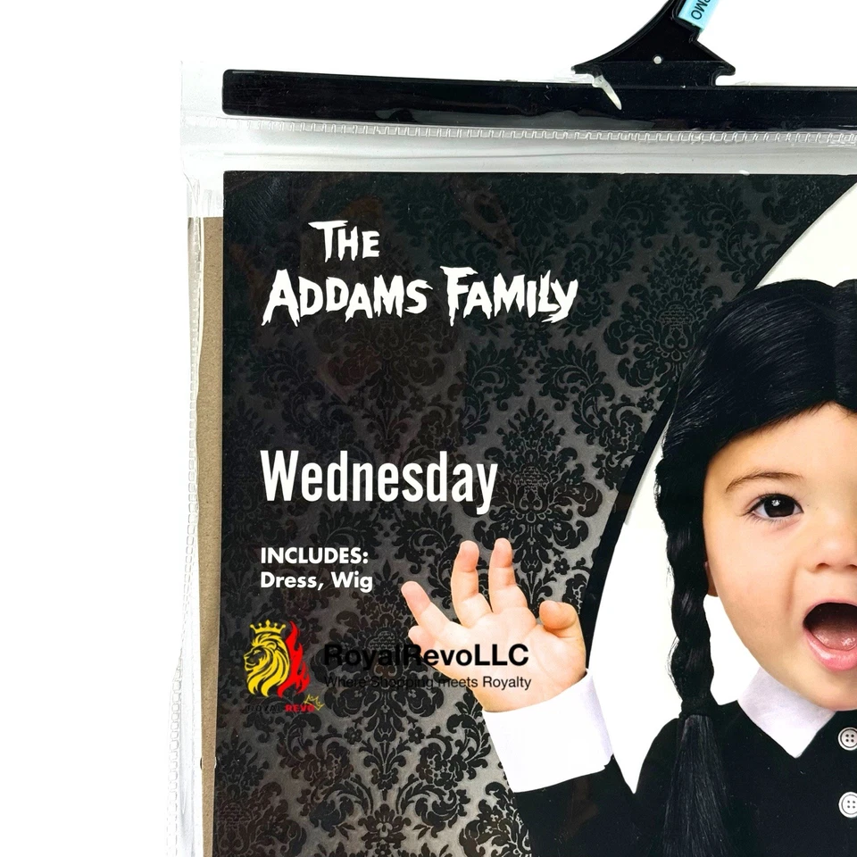 [01721125] Spirit Halloween Baby Wednesday Addams Costume - The Addams Family - Image 3 of 4