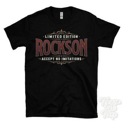 LIMITED EDITION ROCKSON - ACCEPT NO IMITATIONS T-SHIRT Name Nachname Geschenk