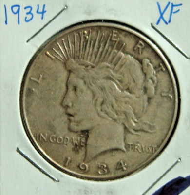 1934 P Peace Dollar US Silver Coin - Key Date