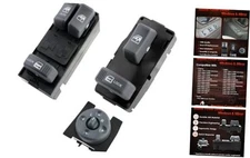 Master Power Window Switch Mirror Control Driver & Passenger Side 2 Door,