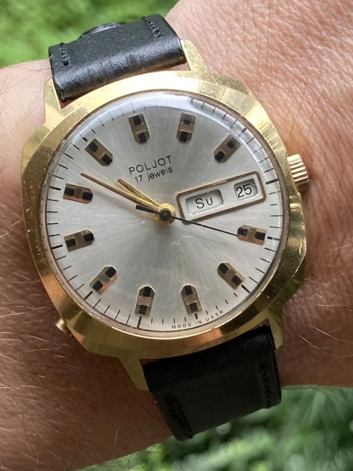 POLJOT Bumblebee 36,5mm | Day Date | 2628.H | Soviet Watch | Vintage 80's - Bild 1 von 4
