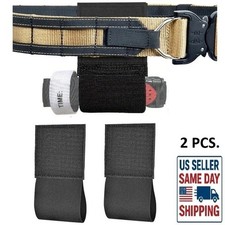 SET OF 2 Tactical Tourniquet Holder Elastic TQ Pouch Secure Fastener Hook  Loop