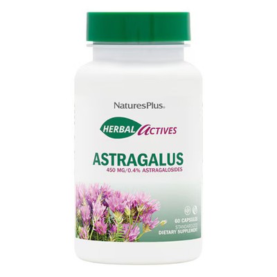 2 X NaturesPlus Herbal Actives Astragalus -- 450 mg - 60 Vegetarian Capsules