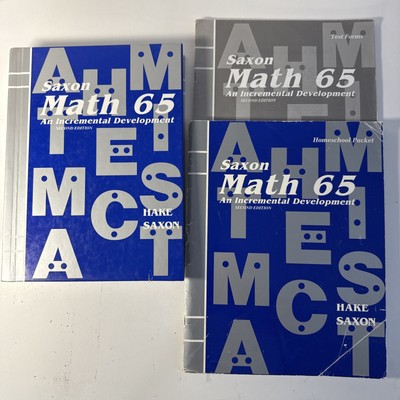 Saxon 65 Math SET (2nd Edition) 6/5 Textbook, Answer Key + Test Forms