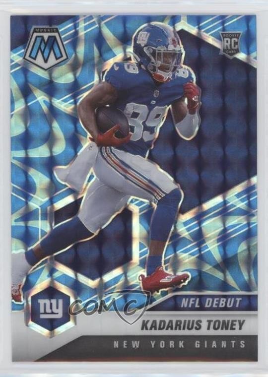 2021 Panini Mosaic NFL Debut Reactive Blue Prizm Kadarius Toney #251 0o2b