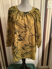 Simply Vera Wang Geometric 3/4 Sleeve Tunic Gold Medium