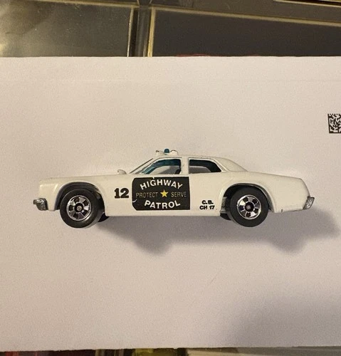 Vintage 1977 Hot Wheels Blackwall Highway Patrol #12 White Police Car Hong Kong
