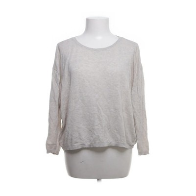 Mango, Strickpullover, Größe: M, Beige/Grau, Feinstrick, Damen #bE9