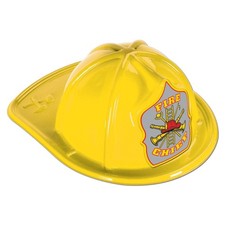 Beistle Yellow Plastic Fire Chief Hat - Fire Prevention  Party Supply