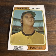 1974 TOPPS #173 RANDY JONES SAN DIEGO PADRES RC ROOKIE BASEBALL CARD Set Break