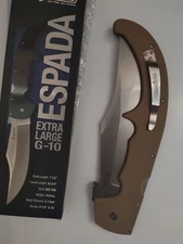 Cold Steel Espada Xl Coyote Tan Aus10 G-10 Handle