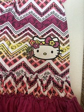 Hello Kitty By Sanrio Girls L Patterned Pull On Maxi Skirt Ruffle Hem JU
