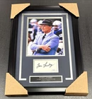Tom Landry Dallas Cowboys Authentic Autographed Cut W 8x10 Framed Photo Jsa Coa