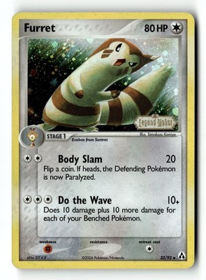 Pokemon Karte Furret LP Legend Maker Reverse Holo Uncommon 33/92