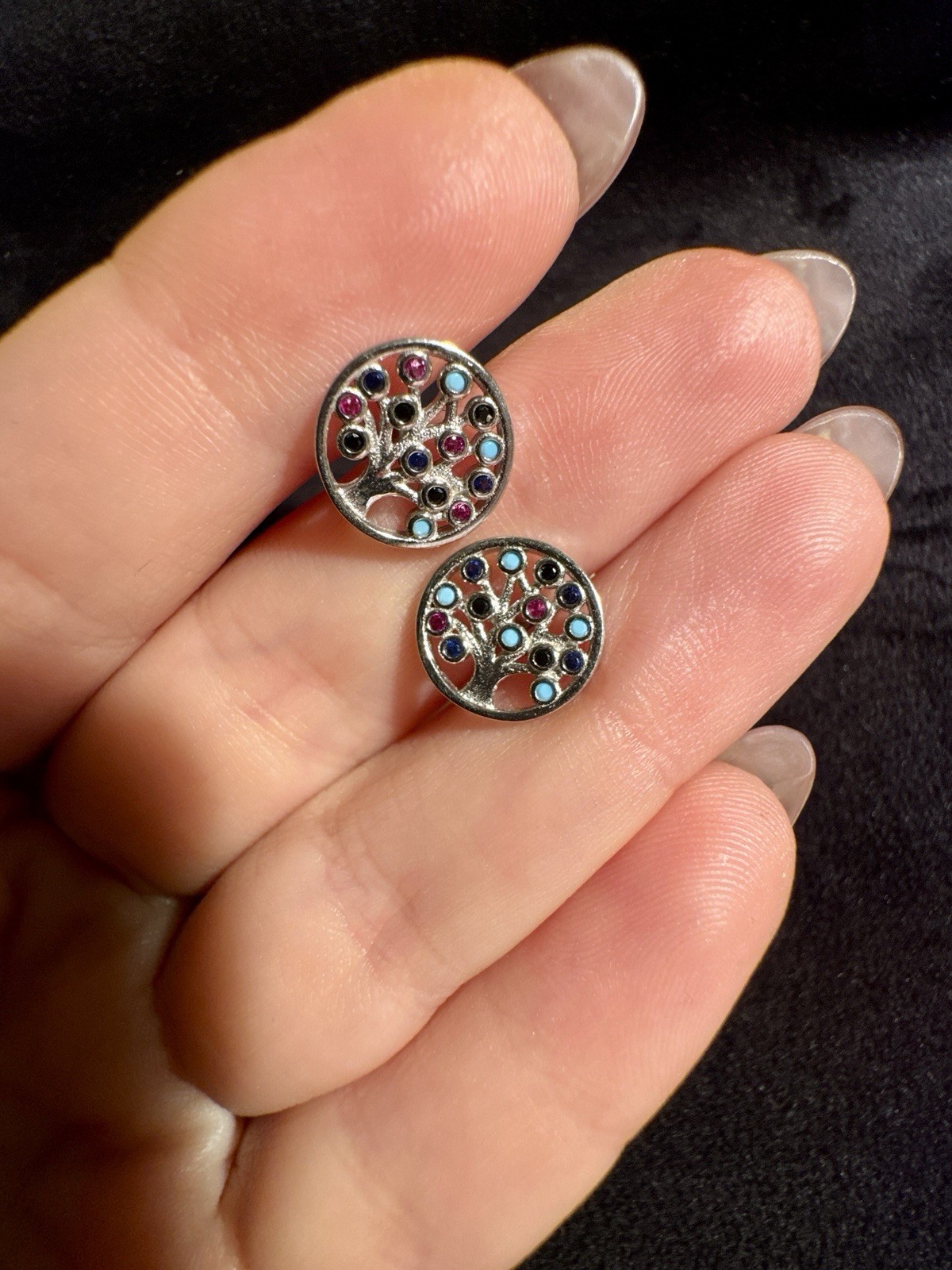 Silver 925  stud earrings “Tree of Life”(#23) image 2