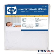 Antimicrobial Waterproof Crib Mattress Pad Stain Resistant Soft Cozy Protector