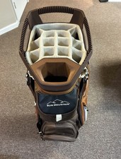 Sun Mountain 2023 C130 Cart Bag - Pecan  Java Beach 14 Way Divider w/ Rain Hood