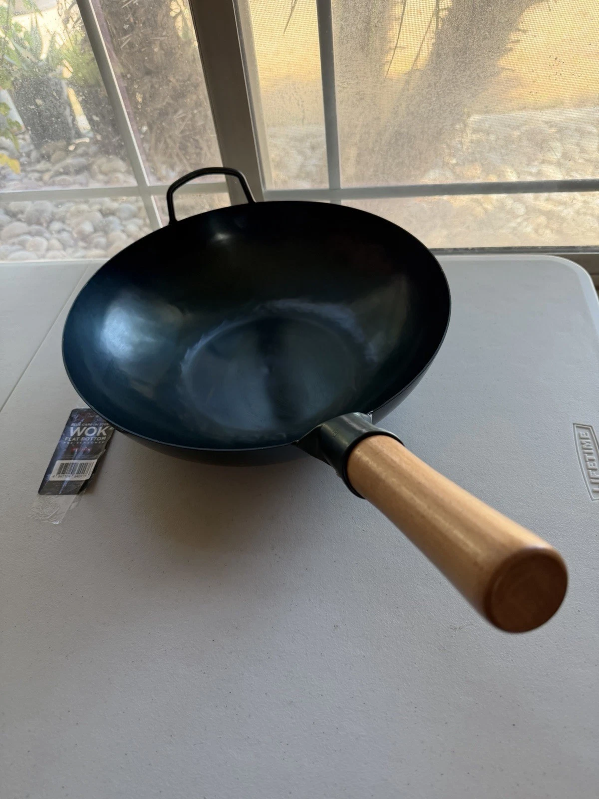 Yosukata 13.5" Blue Carbon Steel Wok Pan - Pre-Seasoned Flat Bottom
Opens in a new window or tab