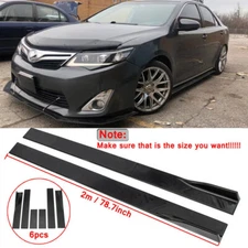 For 2012-2014 TOYOTA CAMRY XLE LE SE 78.7'' Side Skirt Splitter Glossy Black