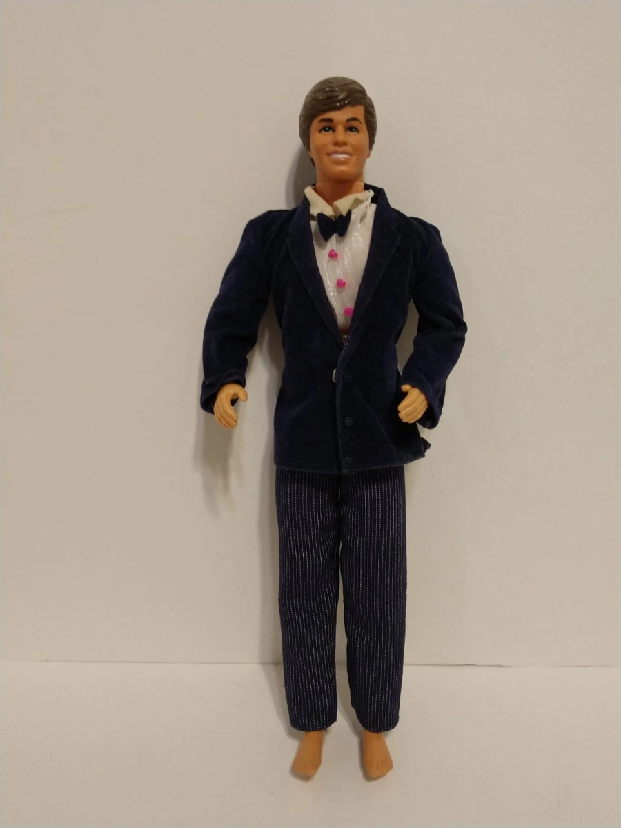 Vintage Mattel DAY TO NIGHT KEN Barbie Doll 9019 1984 Suede Tuxedo Cummerbund
